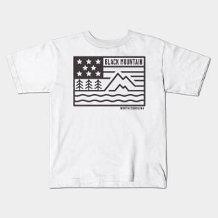 Visiting NC Mountain Cities Black Mountain, NC Flag Kids T-Shirt